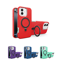 Support Heavy Duty Case with Wireless Charging Kickstand for iPhone 16 (Only Ground Shipping)