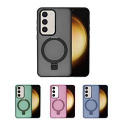 Carbon Wireless Charging Case with Ring Stand for Galaxy S23 (Only Ground Shipping)