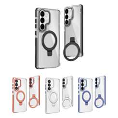 Galaxy S26 Thin Magnetic Clear Case with Camera Stand Kickstand (Only Ground Shipping)