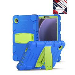 Full Body Protection Case - NAVY BLUE / GREEN for Galaxy Tab A9 2023 (8.7") (X110, X115, X117) (Only Ground Shipping)