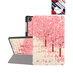 Old Style Notebook Design Case - PINK TREES for Galaxy Tab A9 2023 (8.7") / Tab A11 2025 (8.7") (Only Ground Shipping)