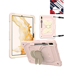 Protective Butterfly Stand Design Case - PINK for Galaxy Tab S10 Plus / S9 Plus / S8 Plus / S7 Plus / S7 FE (12.4") (Only Ground Shipping)