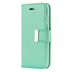 Galaxy A20E Design Wallet with Extra Pocket Case - TEAL (Only Ground Shipping)