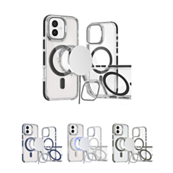 Thin Magnetic Clear Case with Camera Stand Kickstand for iPhone 16 Plus (Only Ground Shipping)