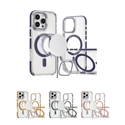 Thin Magnetic Clear Case with Camera Stand Kickstand for iPhone 16 Pro (Only Ground Shipping)