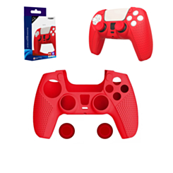 Dobe Controller Silicon Case (RED) for PlayStation 5 (Dual Sense) Wireless Controller (Only Ground Shipping)