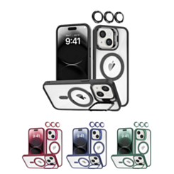 Transpalet Silicone case & Camera stand with Camera Lens for iPhone 13 / 14 (Only Ground Shipping)