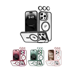 Transpalet Silicone case & Camera stand with Camera Lens for iPhone 16 Pro Max (Only Ground Shipping)