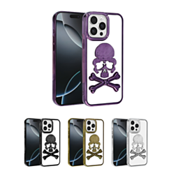 Transparent Skull Design Case for iPhone 15 Pro Max