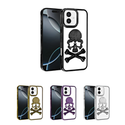 Transparent Skull Design Case for iPhone 16 (Only Ground Shipping)