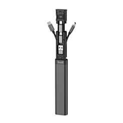 Budi 9 in 1 Essential Travel Charging &amp; Data Sync Cable Stick - BLACK (Only Ground Shipping)