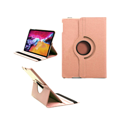 Universal 12" 360 Degree Rotating Leather Swivel Stand Case (ROSE GOLD) (Only Ground Shipping)