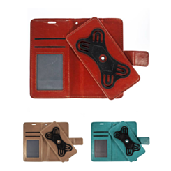 UWC-Large (5.2"-5.5") Universal Wallet Case with 360 Degree Rotating Swivel Stand