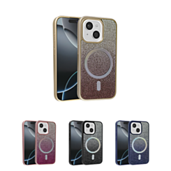 Wireless Charging Bling Diamond Crystal Case for iPhone 13 / 14 (Only Ground Shipping)
