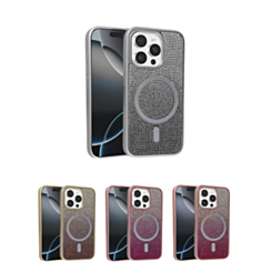 Wireless Charging Bling Diamond Crystal Case for iPhone 14 Pro Max (Only Ground Shipping)
