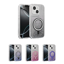 Wireless Charging Protective Glitter Liquid Bumper Case for iPhone 13 / 14