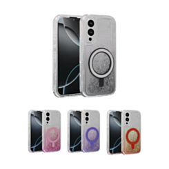 Wireless Charging Protective Glitter Liquid Bumper Case for Galaxy S25E (Only Ground Shipping)