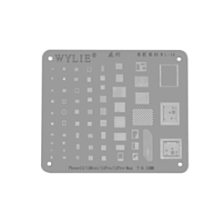 WYLIE BGA Reballing Stencil for 12 / 12Mini / 12P / 12PM (Silver) (Not Returnable)
