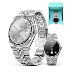GloryFitPro Smart Watch with 1.32" AMOLED Display (SILVER) (Only Ground Shipping)