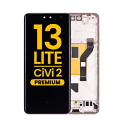 OLED Assembly with Frame for Xiaomi 13 Lite / Civi 2 (LITE PINK) (Premium)
