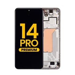 OLED Assembly with Frame for Xiaomi 14 Pro (Silver) (Premium)