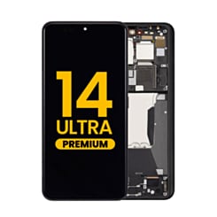 OLED Assembly with Frame for Xiaomi 14 Ultra (Black) (Premium)