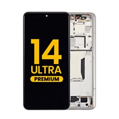 OLED Assembly with Frame for Xiaomi 14 Ultra (White) (Premium)