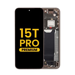 OLED Assembly with Frame for Xiaomi 15T Pro (Mocha Gold) (Premium)