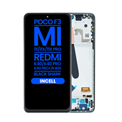 LCD Assembly with Frame for Xiaomi Poco F3 / MI 11i / MI 11X / MI 11X Pro / Redmi K40 / K40 Pro / K40 Pro+ / K40S / Black Shark (Aftermarket Incell)