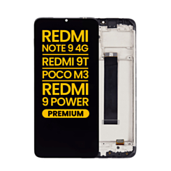 LCD Assembly with Frame for Xiaomi Redmi Note 9 4G / Redmi 9T / Poco M3 / Redmi 9 Power (Premium)