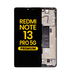 OLED Assembly with Frame for Xiaomi Redmi Note 13 Pro 5G (Black) (Premium)