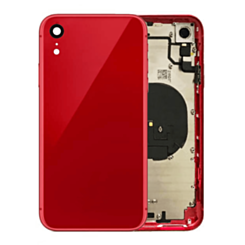 Back Housing Frame with Small Components Pre-Installed for iPhone XR (NO LOGO) (RED)