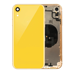 Back Housing Frame with Small Components Pre-Installed for iPhone XR (NO LOGO) (YELLOW)