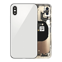 Buy the back housing frame for iPhone XS in silver, no logo, with small components pre-installed.