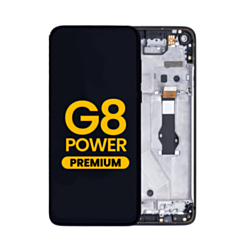 LCD Assembly with Frame for Motorola Moto G8 Power (XT2041-1 / XT2041-3) (BLACK) (Premium)