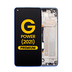 LCD Assembly with Frame for Motorola Moto G Power (XT2117 / 2021) (BLUE) (Premium)