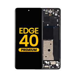 OLED Assembly with Frame for Moto Edge 40 (XT2303-3 / 2023) (ECLIPSE BLACK) (Premium)