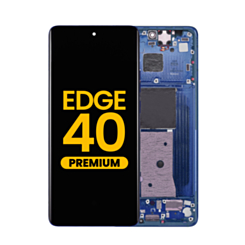 OLED Assembly with Frame for Moto Edge 40 (XT2303-3 / 2023) (LUNAR BLUE) (Premium)