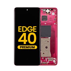 OLED Assembly with Frame for Moto Edge 40 (XT2303-3 / 2023) (VIVA MAGENTA) (Premium)