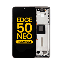 OLED Assembly with Frame for Motorola Moto Edge 50 Neo (XT2409-3 / 2024) (MOCHA MOUSSE) (Premium)