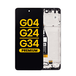 LCD Assembly with Frame for Motorola Moto G04 (XT2421 / 2024) (Premium)
