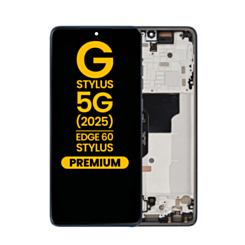 OLED Assembly with Frame for Motorola Moto G Stylus 5G (XT2517-3 / 2025) / Edge 60 Stylus (XT2517-4 / 2025) (PANTONE GIBALTAR SEA)(Premium)