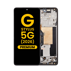 OLED Assembly with Frame Compatible for Moto G Stylus 5G (XT2619 / 2026) (COAL SMOKE) (Premium)