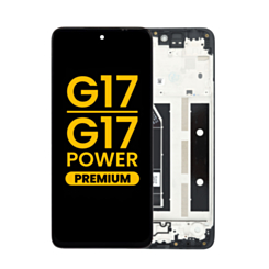 LCD Assembly with Frame for Motorola Moto G17 (XT2623 / 2026) / G17 Power (XT2623 / 2026) (BLACK) (Premium)