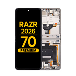 OLED Assembly with Frame for Moto Razr 2026 / Razr 70 (XT2657 / 2026) (HEMATITE) (Premium)