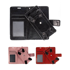 YUW-Large (5.2"-5.5") Universal Wallet Case with 360 Degree Rotating Swivel Stand