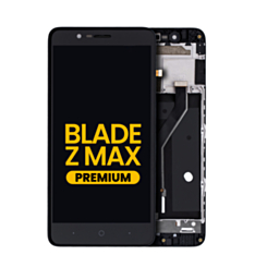 LCD Assembly with Frame for ZTE Blade Z Max (Z982) (BLACK) (Premium)