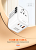 LDNIO Z9 (20W) 3 USB Ports GaN All in One Universal Travel Adapter (Integrated US/UK/EU/AU) (Only Ground Shipping)