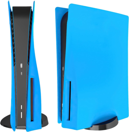 Faceplate Cover (LIGHT BLUE) (2 Piece Set) for PlayStation 5 Disc Edition (NO LOGO) (Only Ground Shipping)