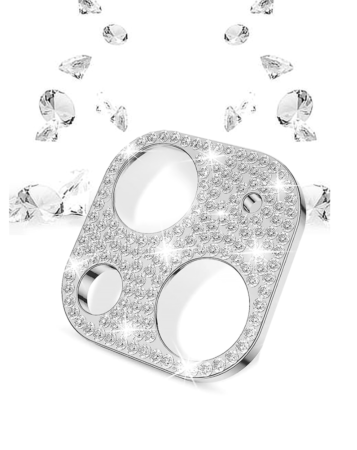 Shop the Back Camera Diamond Frame for iPhone 11 in silver.